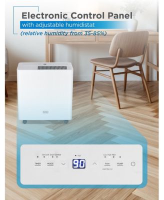 BLACK+DECKER 50-Pint Portable Dehumidifier with Built-in Pump