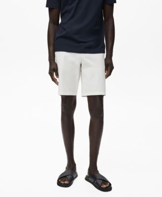 MANGO - Men's Straight Cotton 10.24" Bermuda Shorts