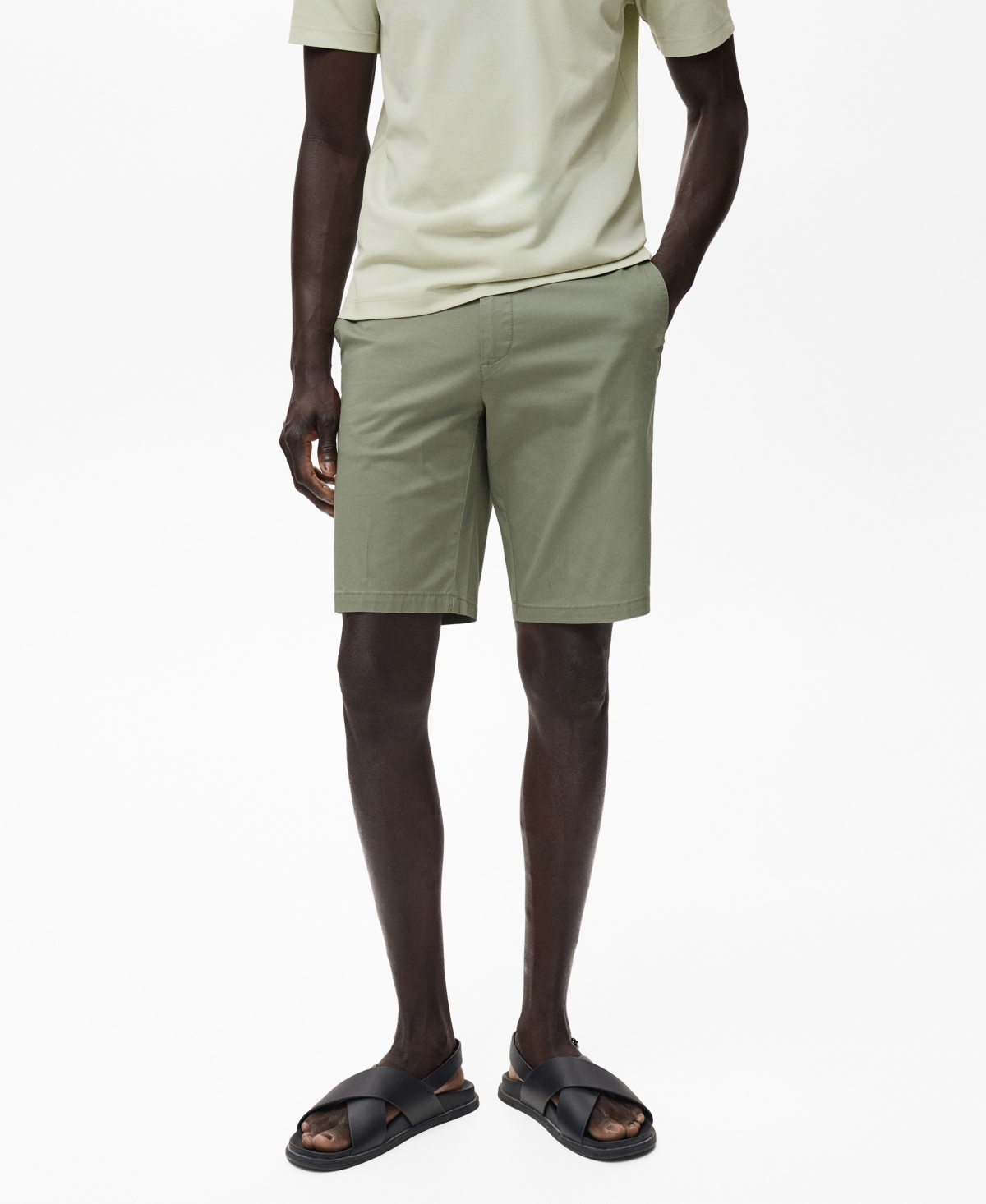 Men's Straight Cotton 10" Bermuda Shorts - Dark Navy