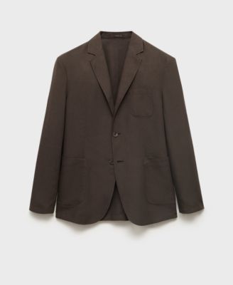 Men's Slim-Fit Linen Suit Blazer
