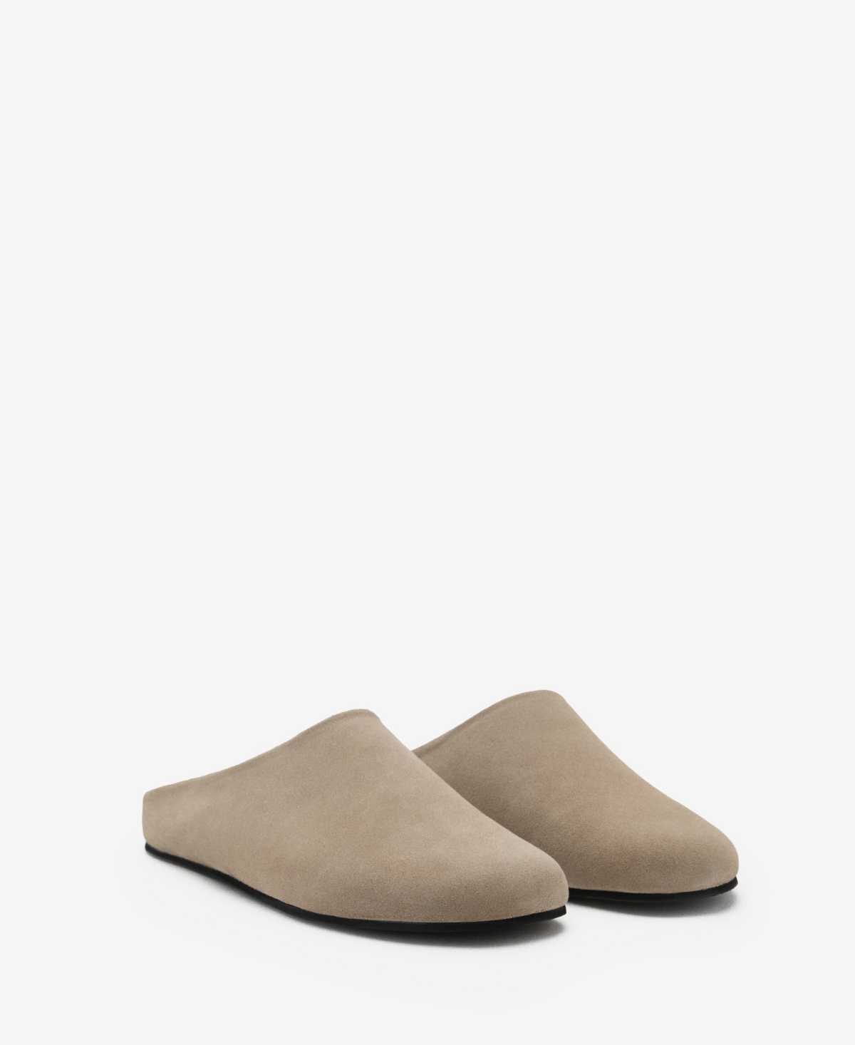 Men's Suede Leather Clogs - Sand