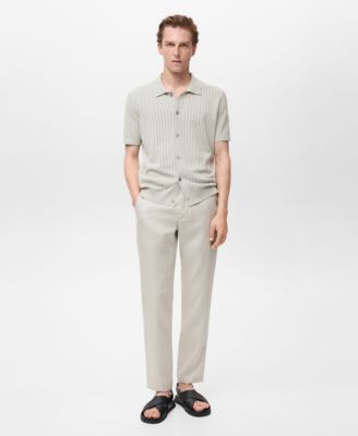 Men's Slim-Fit Linen Pants