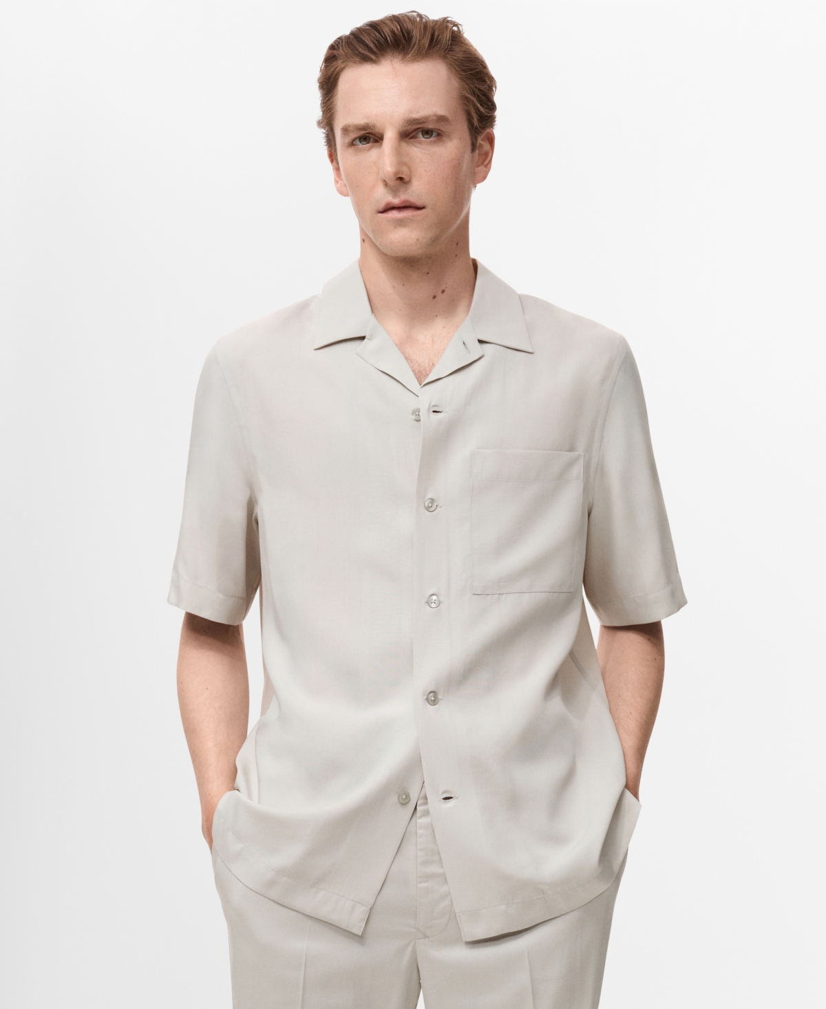 Men's Regular-Fit Lyocell Shirt - Mint Green