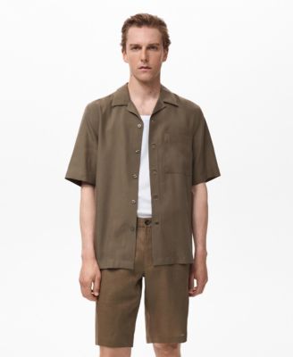 MANGO - Men's Regular-Fit 100% Lyocell Shirt