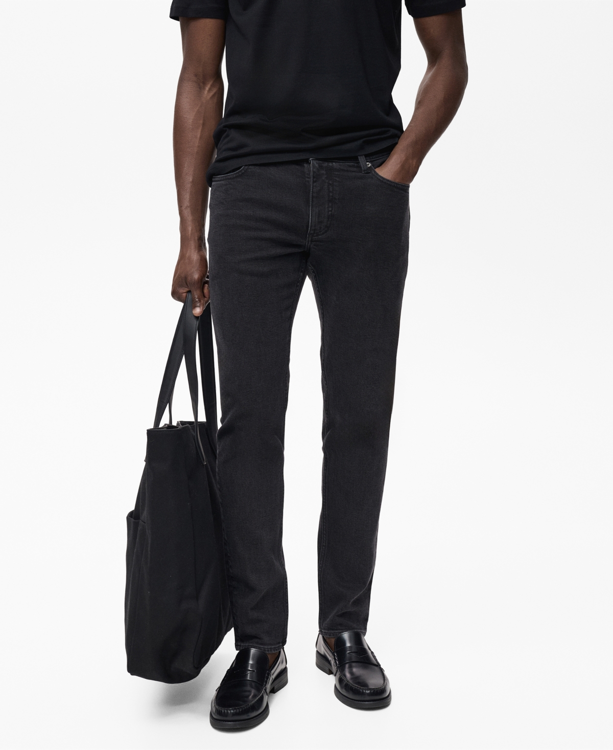 Men's Slim-Fit Jan Jeans - Black denim