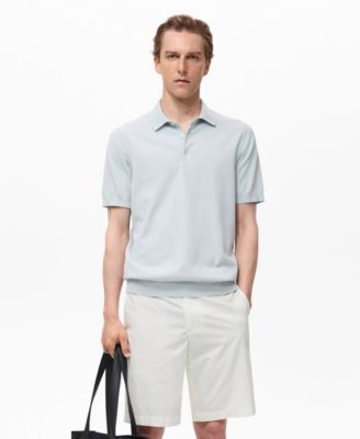 Men's Cotton Fine-Knit Polo Shirt