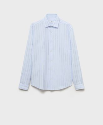 Men's Linen Pinstripe Shirt