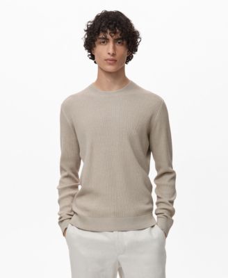 Men's Fine Rib-Knit Cotton Sweater