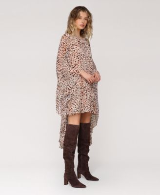 Women's Printed Chiffon Short Shift Dress