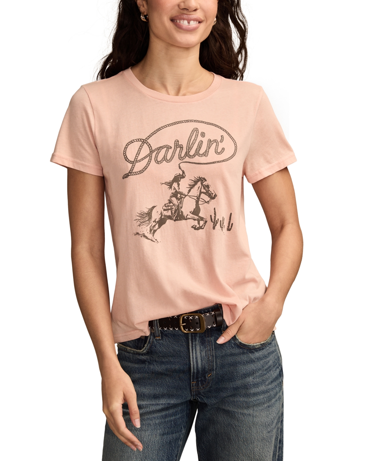 Lucky Brand Women's Darlin Cowgirl Classic Cotton T-shirt