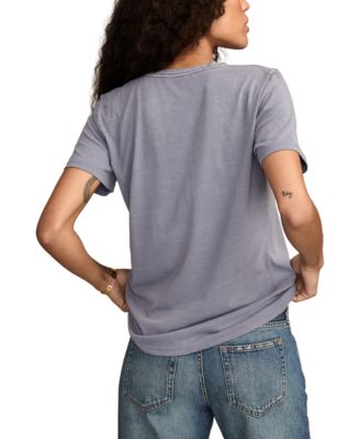 Women's Guitar Hamsa Classic Crewneck Cotton T-Shirt 