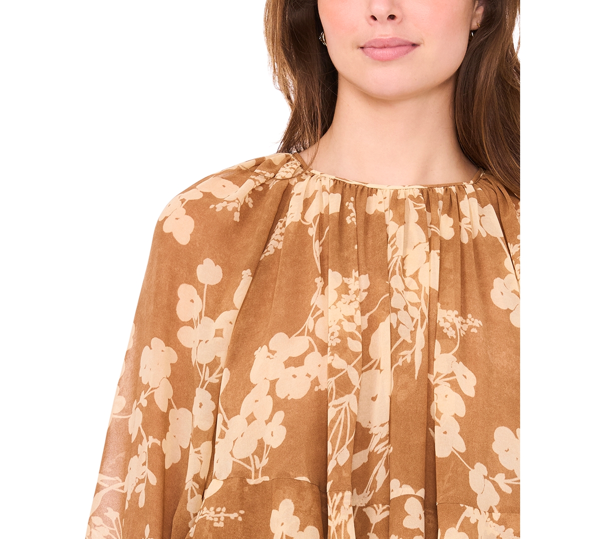 Parker Women's Long-sleeve Chiffon Shift Dress In Animal Print