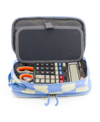 Doodle Pencil Case with Organizational Pockets and Handle Strap