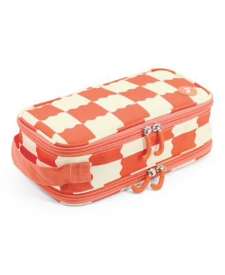 Doodle Pencil Case with Organizational Pockets and Handle Strap