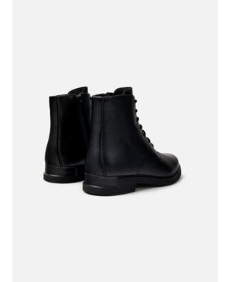 Iman Leather Lace Up Bootie