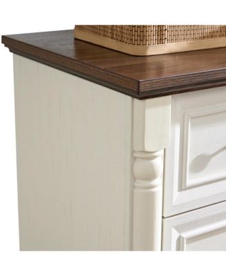CASAINC 7 Drawer Bathrooom Cabinet Chest with Wooden Base and Riser Trim