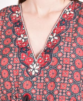 Women's Embroidered Kaftan Top
