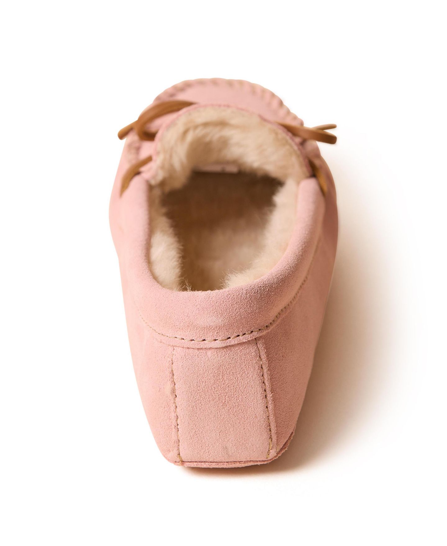Женские тапочки Minnetonka Suede Pile Lined Softsole Slippers, цвет: Пудровый — фото 4