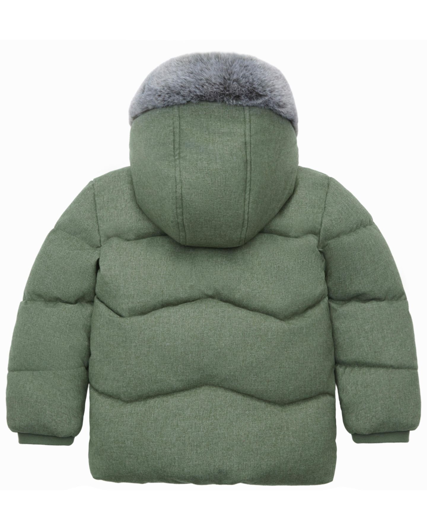 Куртка Rokka&Rolla Sherpa Lined Puffer Jacket Warm Winter Coat with Hood для мальчиков-малышей, цвет: Сосновый зелёный — фото 2
