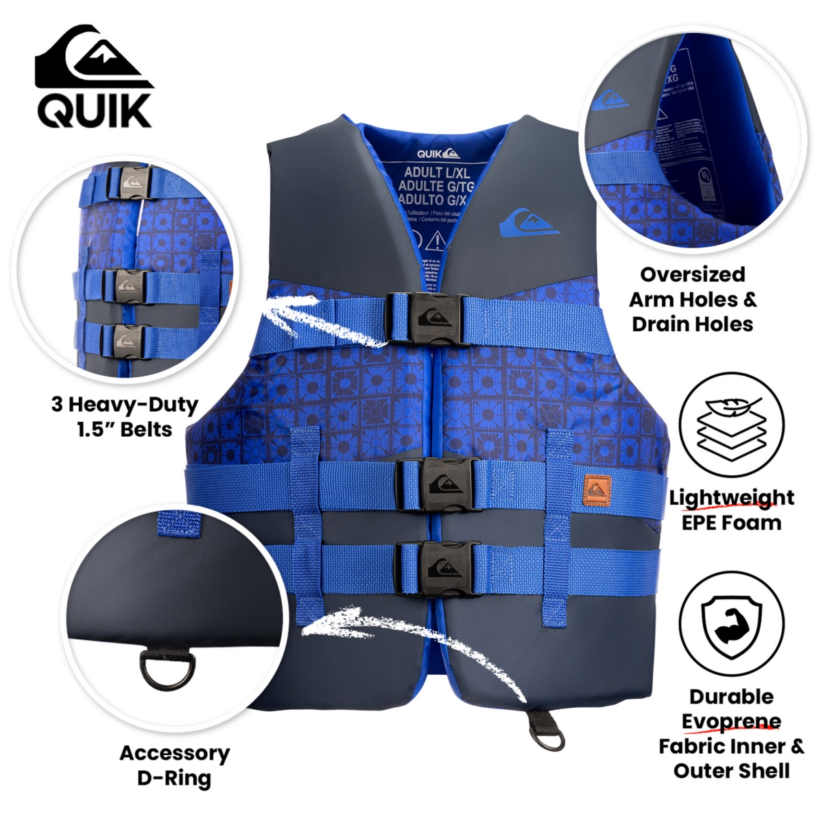 Quiksilver Uscg Approved Men's Life Vest