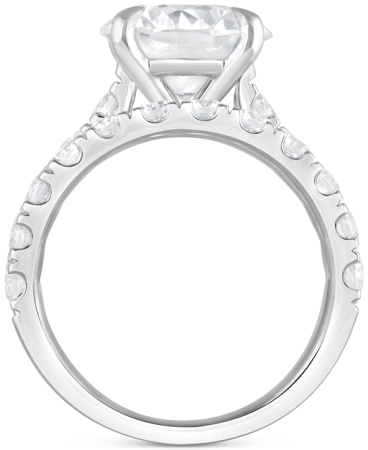 Badgley Mischka Certified  Lab Grown Diamond Bridal Set (6 Ct. T.w.) In 14k White Gold In White