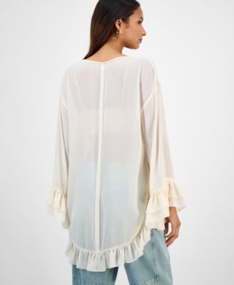 Women's High-Low Ruffle Top, Macy's Exclusive