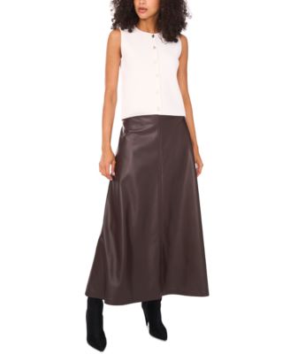 Women's Crewneck Sleeveless Button Sweater