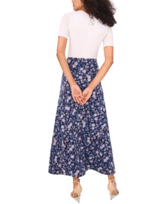 Women's Printed Pull-On Maxi Skirt
