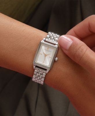 Women's Quartz Silver-Tone Stainless Steel Bracelet Watch 25.5mm x 20.5mm