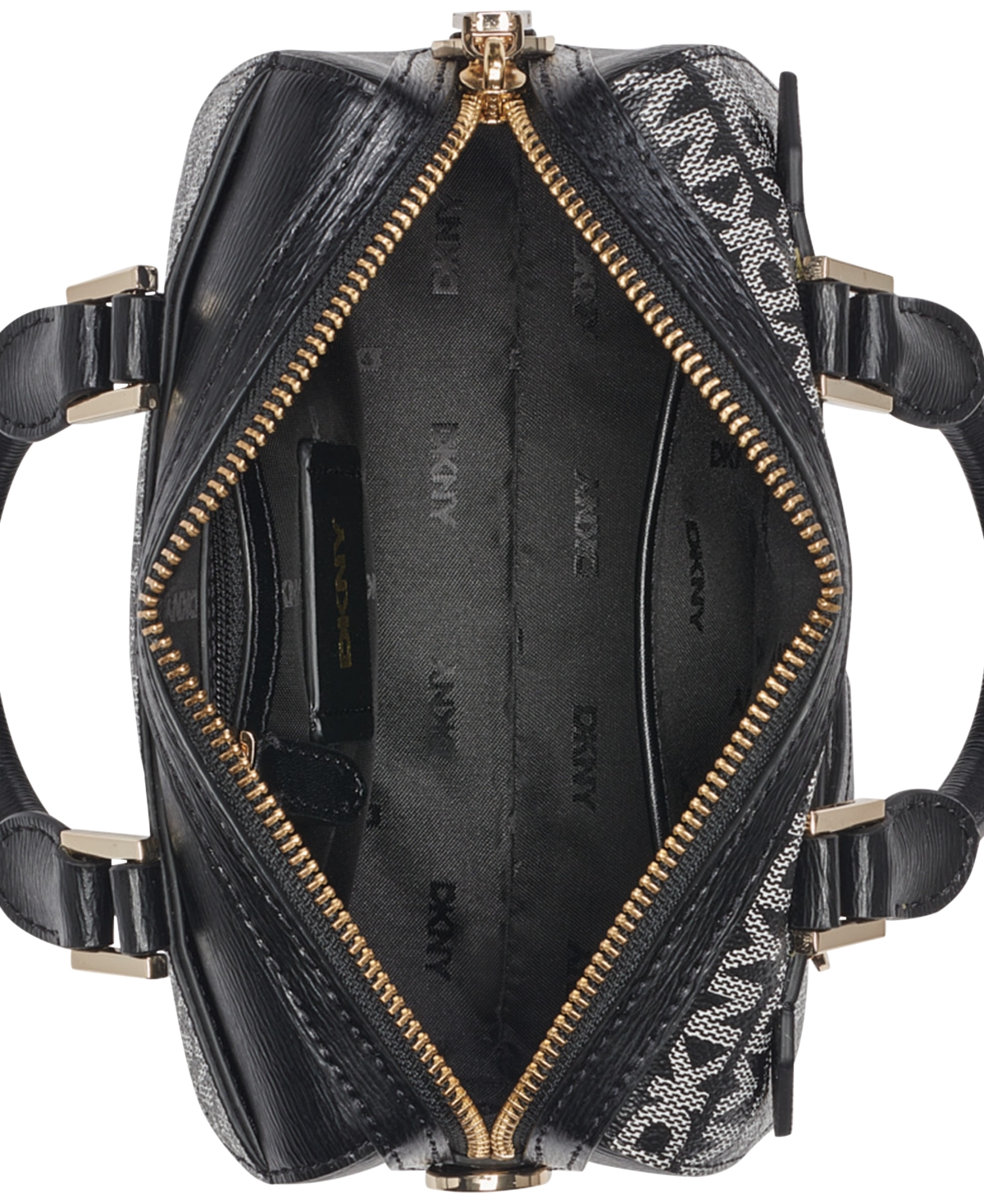 Dkny Bryant Ave Mini Logo Duffle Satchel In Black