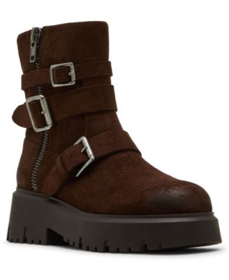 Madden Girl - Women's Mally Moto Buckle Lug Sole Boots