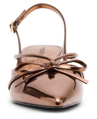 Women's Vixen Bow Slingback Kitten Heel Pumps