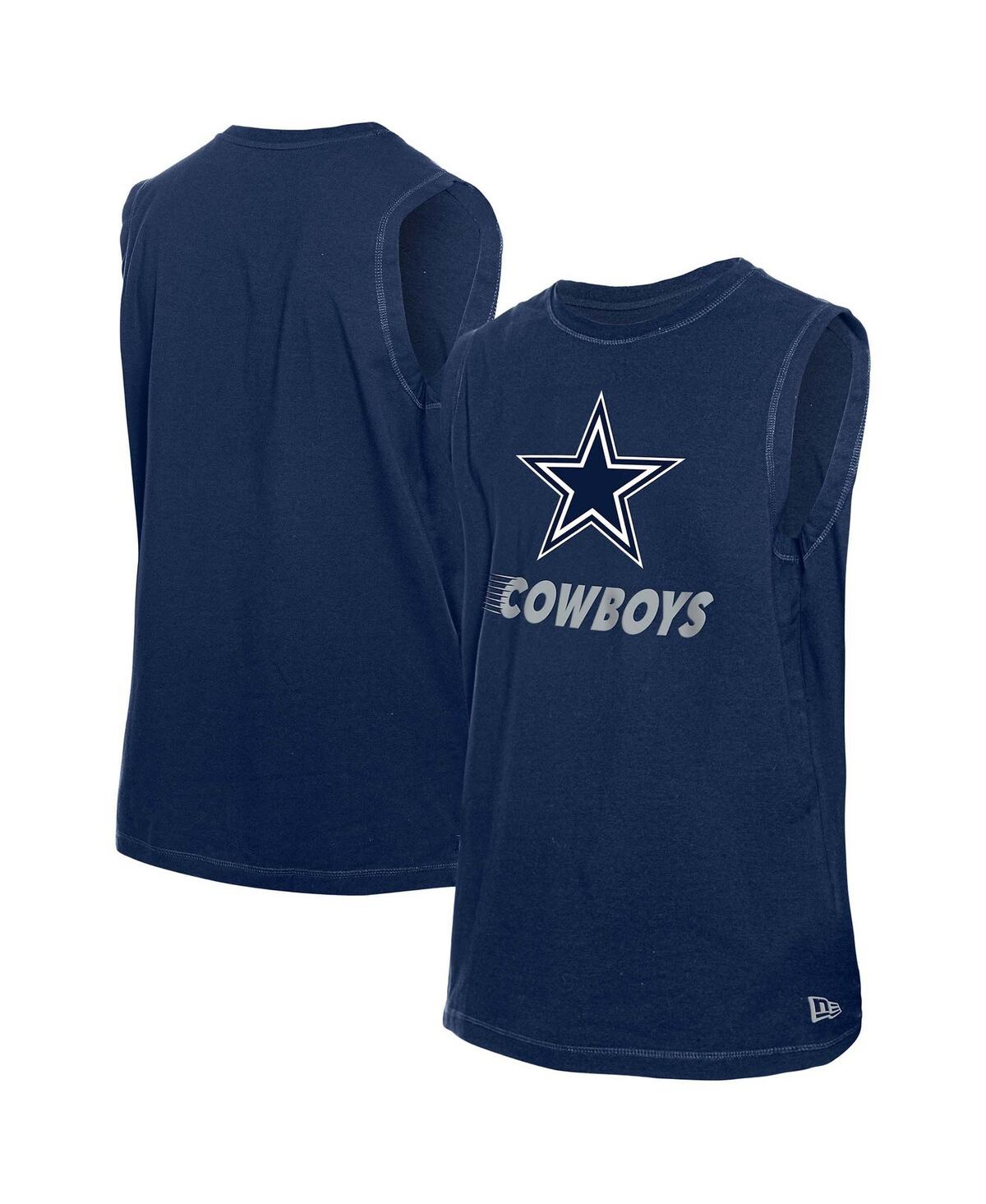 Men's Navy Dallas Cowboys Leisure Collection Muscle Tank Top - Navy