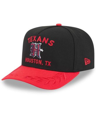 New Era - Big Boys and Girls Black/Red Houston Texans 2025 NFL Draft A-Frame 9FIFTY Snapback Hat