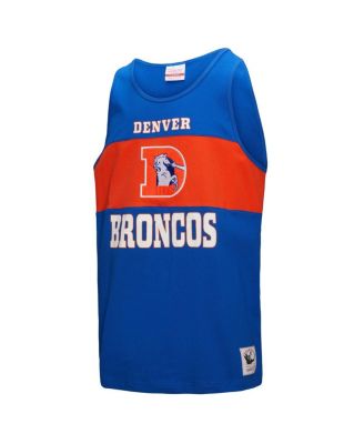 Men's Royal Denver Broncos Retro Color Block Tank Top
