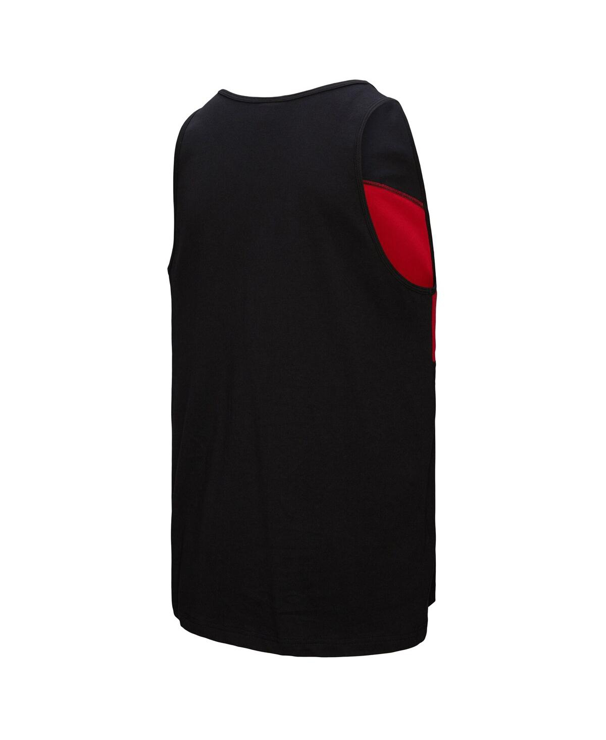 Mitchell & Ness Black Kansas City Chiefs Retro Colorblock Tank Top In Black