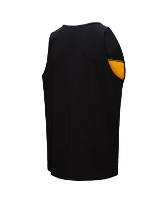 Men's Black Pittsburgh Steelers Retro Color Block Tank Top