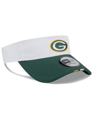 Men's White/Green Green Bay Packers 2025 NFL Training Camp Adjustable Visor Hat