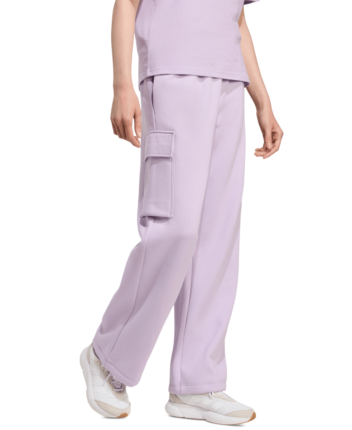 Adidas Originals Women's Essentials Fleece Cargo Sweatpants In Purple