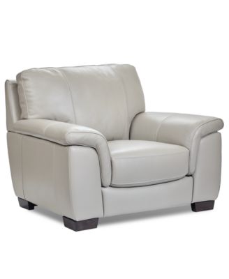 Cobbie Leather 46" Chair, Macy's Exclusive 