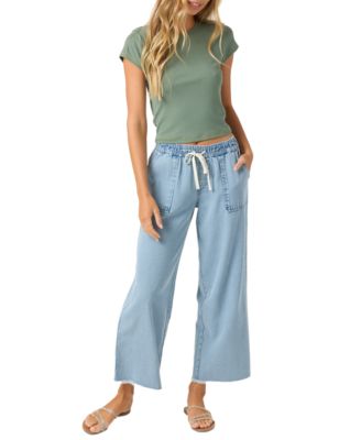 O'Neill - Juniors' Sevie Cotton Wide Led Denim Pants