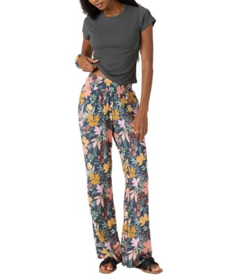 O'Neill - Juniors' Jonie Mila High-Waist Smock-Waist Pants