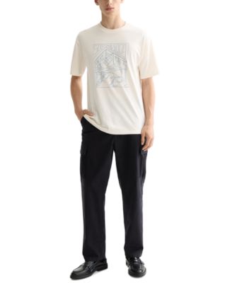 Men's Relaxed Fit Short Sleeve Logo Graphic Crewneck T-Shirt