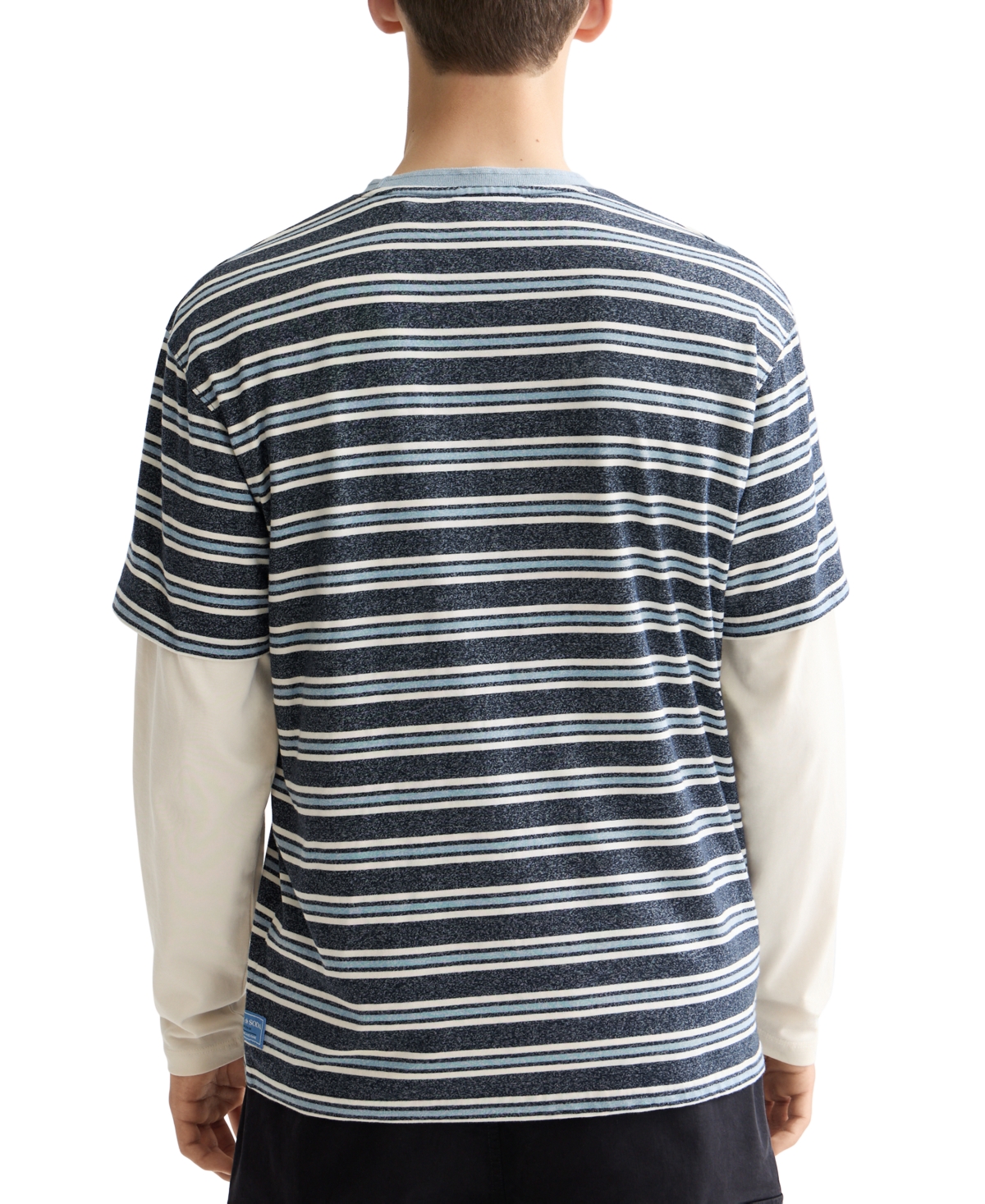 Scotch & Soda Men's Relaxed Fit Short Sleeve Striped Yarn-dyed Crewneck T-shirt In Brown