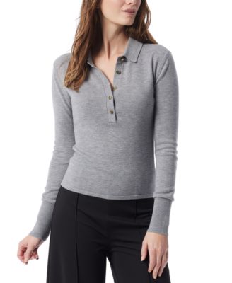 DO by Women's Sinead Long-Sleeve Polo Sweater