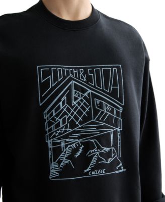 Men's Relaxed Fit Long Sleeve Logo Graphic Sweatshirt
