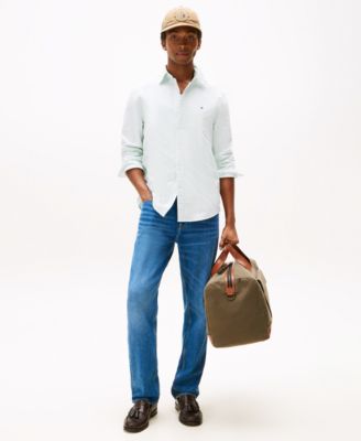 Tommy Hilfiger - Men's Regular-Fit Striped Heritage Oxford Long-Sleeve Shirt