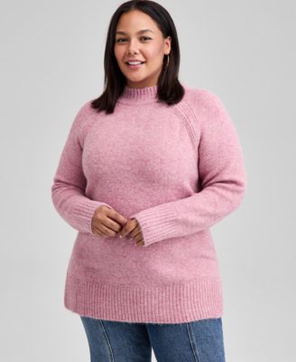 And Now This - Trendy Plus Size Mock-Neck Sweater