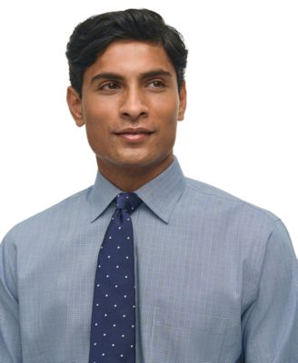 Brooks Brothers - Men's Regular-Fit Glen Plaid Dress Shirt