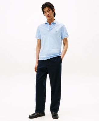 Men's Regular-Fit Tipped Linen Polo Shirt 